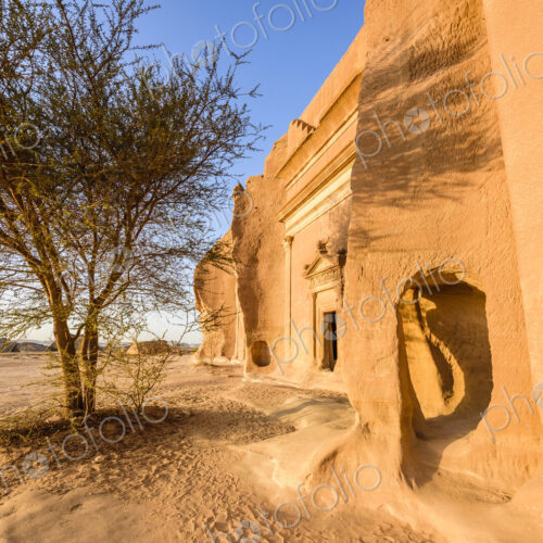Hegra, also known as Madain Salih, or Al-?ijr, archaeological site, Nabatean carved…